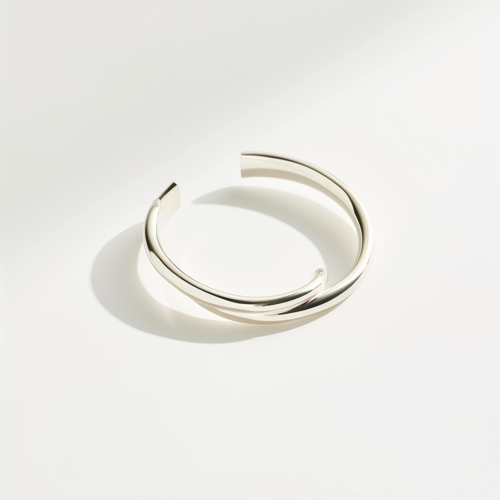 Swish Silver Bangle