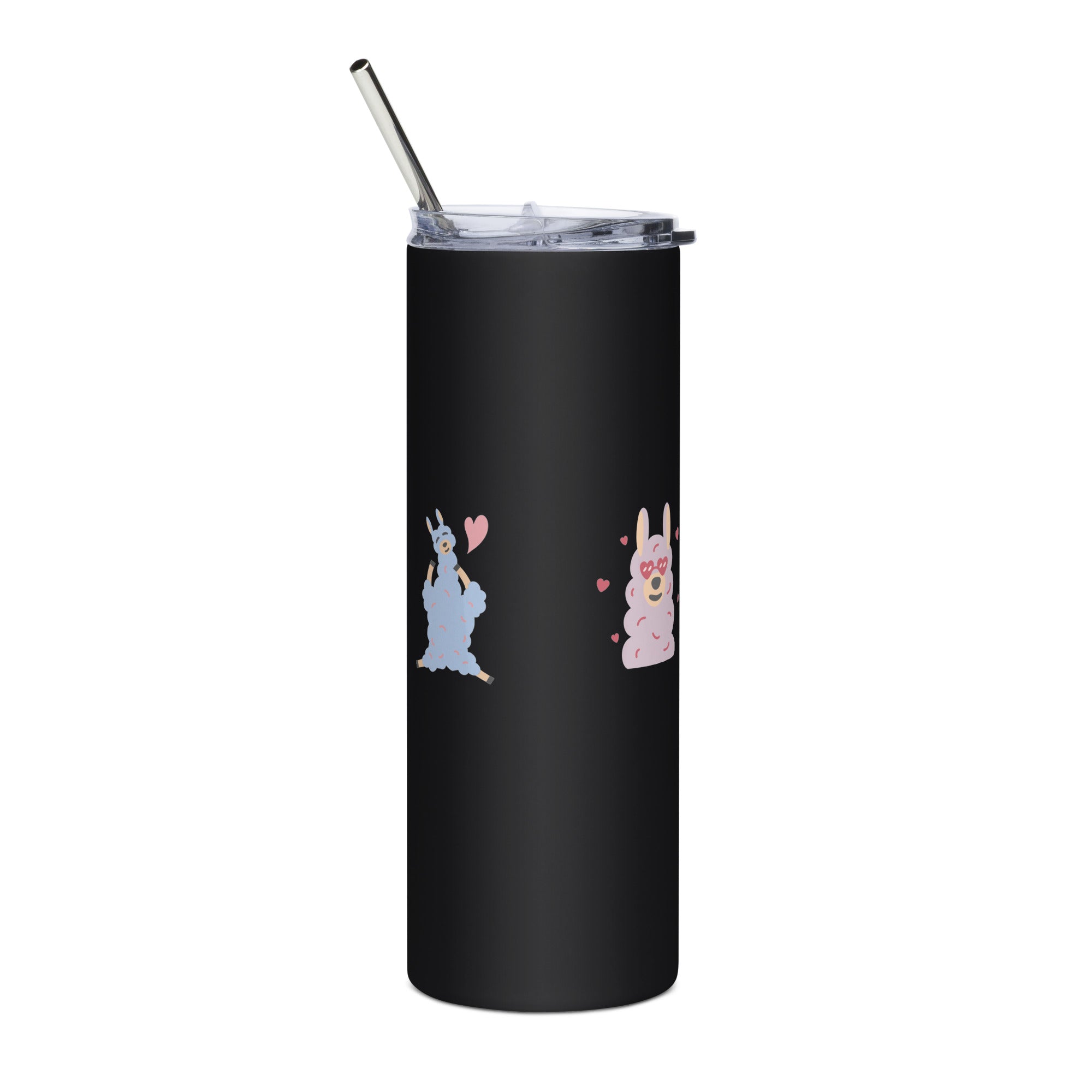 Stainless steel tumbler with lid and metal straw, perfect for beverages, showcasing high-quality materials and design.