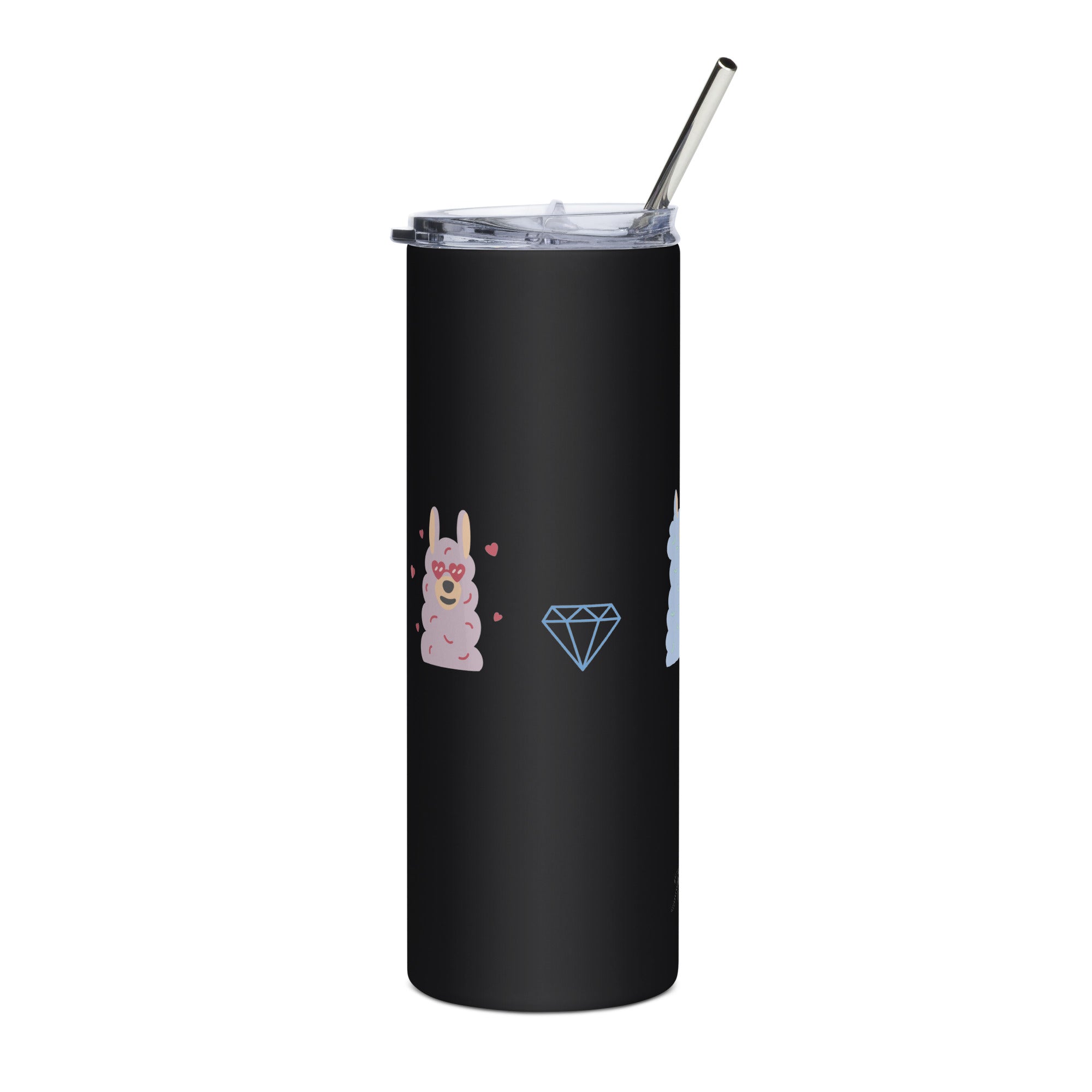 Stainless steel tumbler with lid and metal straw, perfect for beverages, showcasing high-quality materials and design.
